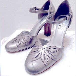 Franco Sartos Jubilee Silver Pumps